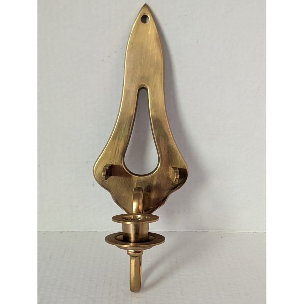 Vintage Brass Wall Sconce Candle Holder Adjustable Folding Arm Made in Taiwan